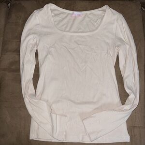 NWT PINK lily ribbed long sleeve